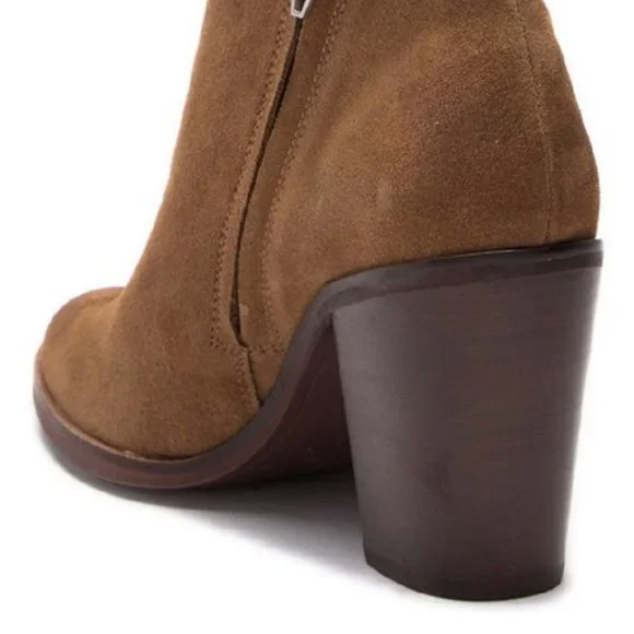 NEW Dolce Vita Scot Suede Booties in Saddle Brown Sz 10 - Picture 3 of 9